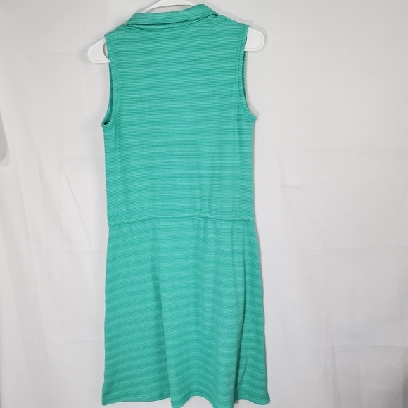 Talbots Mini Terry Drawstring Coverup Dress Teal Beach XS - Picture 3 of 7